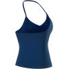 imageAUROLA Influence Longline Strappy Workout Halter Tops for WomenRemovable Cups Padded Bras Impact Gym Yoga Sleeveless TopEnsign Blue