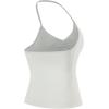 imageAUROLA Influence Longline Strappy Workout Halter Tops for WomenRemovable Cups Padded Bras Impact Gym Yoga Sleeveless TopGlacier Gray