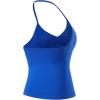 imageAUROLA Influence Longline Strappy Workout Halter Tops for WomenRemovable Cups Padded Bras Impact Gym Yoga Sleeveless TopKlein Blue