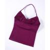 imageAUROLA Influence Longline Strappy Workout Halter Tops for WomenRemovable Cups Padded Bras Impact Gym Yoga Sleeveless TopMagenta