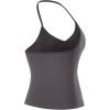 imageAUROLA Influence Longline Strappy Workout Halter Tops for WomenRemovable Cups Padded Bras Impact Gym Yoga Sleeveless TopPlum Truffle