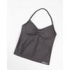 imageAUROLA Influence Longline Strappy Workout Halter Tops for WomenRemovable Cups Padded Bras Impact Gym Yoga Sleeveless TopPlum Truffle