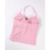 imageAUROLA Influence Longline Strappy Workout Halter Tops for WomenRemovable Cups Padded Bras Impact Gym Yoga Sleeveless TopSweet Pink