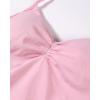 imageAUROLA Influence Longline Strappy Workout Halter Tops for WomenRemovable Cups Padded Bras Impact Gym Yoga Sleeveless TopSweet Pink