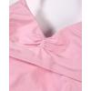 imageAUROLA Influence Longline Strappy Workout Halter Tops for WomenRemovable Cups Padded Bras Impact Gym Yoga Sleeveless TopSweet Pink