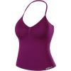 imageAUROLA Influence Longline Strappy Workout Halter Tops for WomenRemovable Cups Padded Bras Impact Gym Yoga Sleeveless TopMagenta