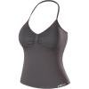 imageAUROLA Influence Longline Strappy Workout Halter Tops for WomenRemovable Cups Padded Bras Impact Gym Yoga Sleeveless TopPlum Truffle