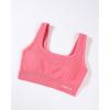 imageAUROLA Power Sports Bras for Women  Push Up Workout Bra Square Neck Yoga Bra Padded Low Impact Gym Bra Crop TopBubblegum