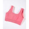 imageAUROLA Power Sports Bras for Women  Push Up Workout Bra Square Neck Yoga Bra Padded Low Impact Gym Bra Crop TopBubblegum