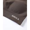 imageAUROLA Power Sports Bras for Women  Push Up Workout Bra Square Neck Yoga Bra Padded Low Impact Gym Bra Crop TopChestnut Brown