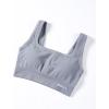 imageAUROLA Power Sports Bras for Women  Push Up Workout Bra Square Neck Yoga Bra Padded Low Impact Gym Bra Crop TopFog Grey