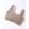 imageAUROLA Power Sports Bras for Women  Push Up Workout Bra Square Neck Yoga Bra Padded Low Impact Gym Bra Crop TopNatural