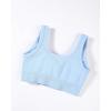 imageAUROLA Power Sports Bras for Women  Push Up Workout Bra Square Neck Yoga Bra Padded Low Impact Gym Bra Crop TopSky Light
