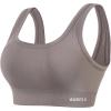imageAUROLA Power Sports Bras for Women  Push Up Workout Bra Square Neck Yoga Bra Padded Low Impact Gym Bra Crop TopMocha