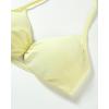 imageAUROLA Influence Strappy Bra Sports Bras for Women Backless Padded Impact Strappy Bra Workout Gym Yoga with Removable CupsElfin Yellow