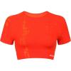 imageAUROLA Essentials Seamless Short Sleeve Crop Top for Women Workout Active Comfort Athletic Shirts TeeHalloween Orange