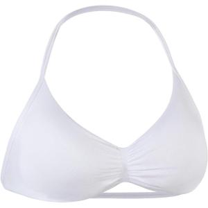 imageAUROLA Influence Strappy Bra Sports Bras for Women Backless Padded Impact Strappy Bra Workout Gym Yoga with Removable CupsCrescent White