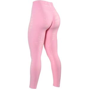 imageAUROLA Serpent Snake Seamless Scrunch Workout Leggings for WomenGirls Squat Proof Ribbed Thick Active Gym PantsSweet Pink