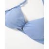 imageAUROLA Influence Adjustable Strappy Sports Bras for WomenLow Support Seamless Backless Padded Straps Impact Yoga Gym BraAiry Blue
