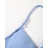 imageAUROLA Influence Adjustable Strappy Sports Bras for WomenLow Support Seamless Backless Padded Straps Impact Yoga Gym BraAiry Blue