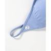 imageAUROLA Influence Adjustable Strappy Sports Bras for WomenLow Support Seamless Backless Padded Straps Impact Yoga Gym BraAiry Blue