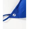 imageAUROLA Influence Adjustable Strappy Sports Bras for WomenLow Support Seamless Backless Padded Straps Impact Yoga Gym BraKlein Blue