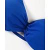 imageAUROLA Influence Adjustable Strappy Sports Bras for WomenLow Support Seamless Backless Padded Straps Impact Yoga Gym BraKlein Blue