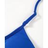imageAUROLA Influence Adjustable Strappy Sports Bras for WomenLow Support Seamless Backless Padded Straps Impact Yoga Gym BraKlein Blue
