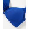 imageAUROLA Influence Adjustable Strappy Sports Bras for WomenLow Support Seamless Backless Padded Straps Impact Yoga Gym BraKlein Blue