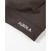 imageAUROLA Influence Crop Top Workout Shirts for Women UltraSoft Seamless Gym T Shirts Short Sleeve Running Workout TopsChestnut Brown