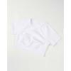 imageAUROLA Influence Crop Top Workout Shirts for Women UltraSoft Seamless Gym T Shirts Short Sleeve Running Workout TopsCrescent White