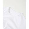 imageAUROLA Influence Crop Top Workout Shirts for Women UltraSoft Seamless Gym T Shirts Short Sleeve Running Workout TopsCrescent White