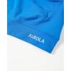 imageAUROLA Influence Crop Top Workout Shirts for Women UltraSoft Seamless Gym T Shirts Short Sleeve Running Workout TopsIndigo
