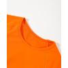 imageAUROLA Influence Crop Top Workout Shirts for Women UltraSoft Seamless Gym T Shirts Short Sleeve Running Workout TopsPersimmon Orange