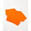 imageAUROLA Influence Crop Top Workout Shirts for Women UltraSoft Seamless Gym T Shirts Short Sleeve Running Workout TopsPersimmon Orange