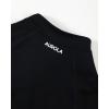 imageAUROLA Influence Workout Jacket for Women Half Zip Cropped Slim Fit Long Sleeve Yoga Jackets Athletic Top with Thumb HolesBlack