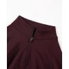 imageAUROLA Influence Workout Jacket for Women Half Zip Cropped Slim Fit Long Sleeve Yoga Jackets Athletic Top with Thumb HolesBlack Cherry