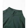 imageAUROLA Influence Workout Jacket for Women Half Zip Cropped Slim Fit Long Sleeve Yoga Jackets Athletic Top with Thumb HolesEden Green