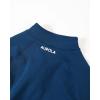 imageAUROLA Influence Workout Jacket for Women Half Zip Cropped Slim Fit Long Sleeve Yoga Jackets Athletic Top with Thumb HolesEnsign Blue