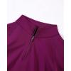 imageAUROLA Influence Workout Jacket for Women Half Zip Cropped Slim Fit Long Sleeve Yoga Jackets Athletic Top with Thumb HolesMagenta