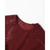 imageAUROLA Serpent Snake Long Sleeve Shirts for Women Seamless Workout Crop Tops Crew Neck Cropped T Shirt Athletic YogaBurgundy