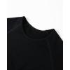 imageAUROLA Serpent Snake Long Sleeve Shirts for Women Seamless Workout Crop Tops Crew Neck Cropped T Shirt Athletic YogaSolidblack