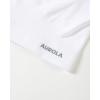 imageAUROLA Serpent Snake Long Sleeve Shirts for Women Seamless Workout Crop Tops Crew Neck Cropped T Shirt Athletic YogaSolidcrescent White