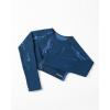 imageAUROLA Serpent Snake Long Sleeve Shirts for Women Seamless Workout Crop Tops Crew Neck Cropped T Shirt Athletic YogaWater Blue