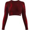 imageAUROLA Serpent Snake Long Sleeve Shirts for Women Seamless Workout Crop Tops Crew Neck Cropped T Shirt Athletic YogaSaffron