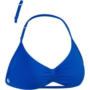 imageAUROLA Influence Adjustable Strappy Sports Bras for WomenLow Support Seamless Backless Padded Straps Impact Yoga Gym BraKlein Blue