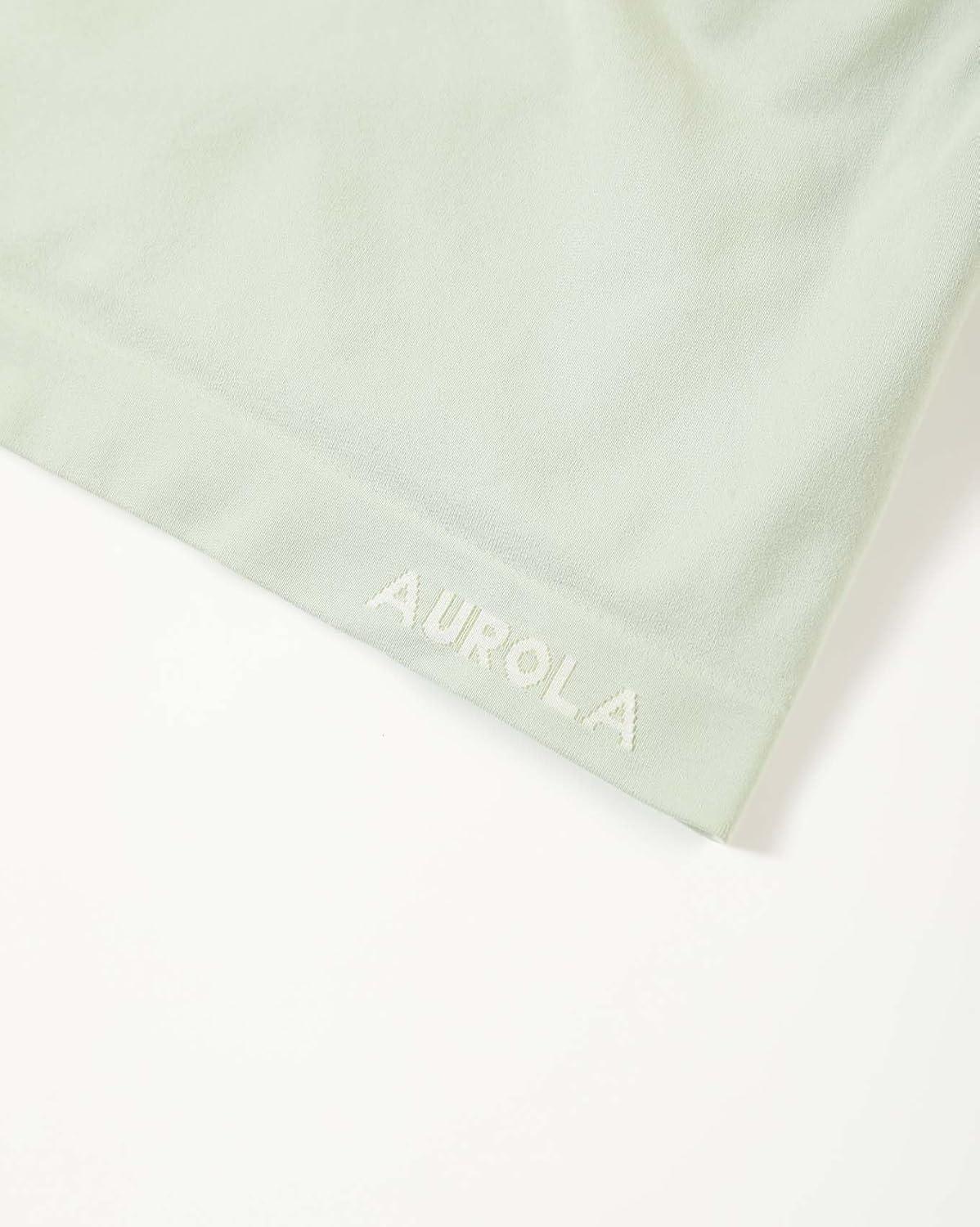 imageAUROLA Influence Longline Strappy Workout Halter Tops for WomenRemovable Cups Padded Bras Impact Gym Yoga Sleeveless TopFog Green