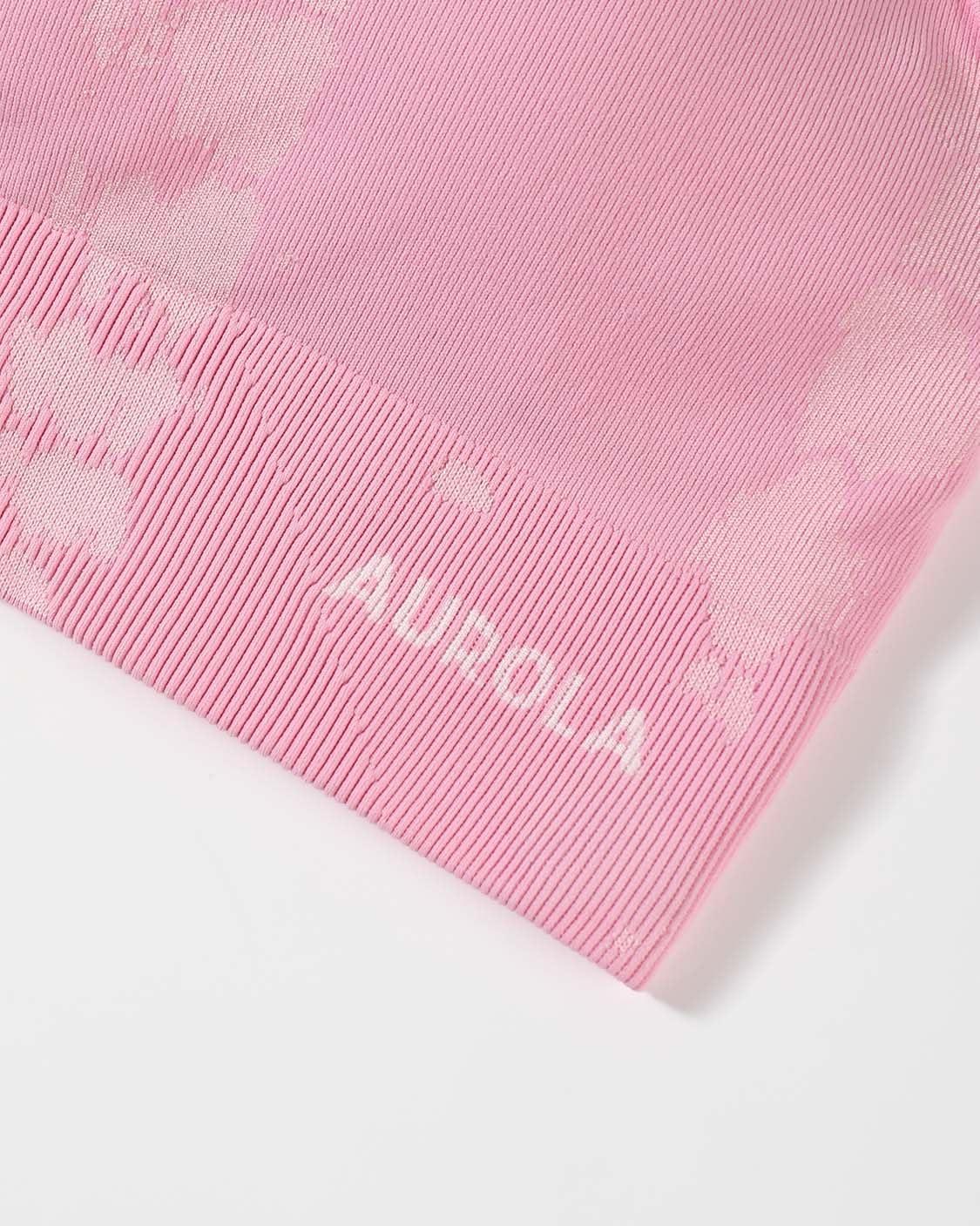 imageAUROLA Serpent Seamless Sports Bras for WomenBackless Padded Strappy Workout Gym Yoga Crop TopsSerpent Sweet Pink