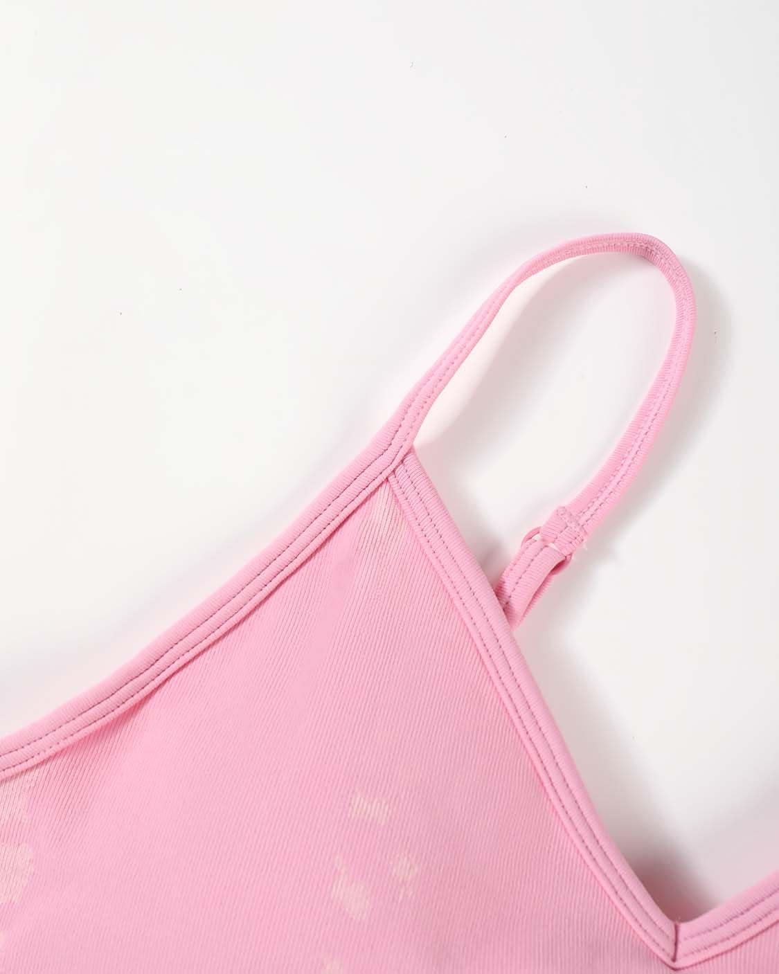 imageAUROLA Serpent Seamless Sports Bras for WomenBackless Padded Strappy Workout Gym Yoga Crop TopsSerpent Sweet Pink