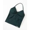 imageAUROLA Influence Longline Strappy Workout Halter Tops for WomenRemovable Cups Padded Bras Impact Gym Yoga Sleeveless TopPonderosa Green